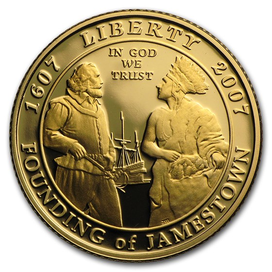 2007-W Gold $5 Commem Jamestown Proof (w/Box & COA) 2007-W Gold $5 Commem Jamestown Proof (w/Box & COA)